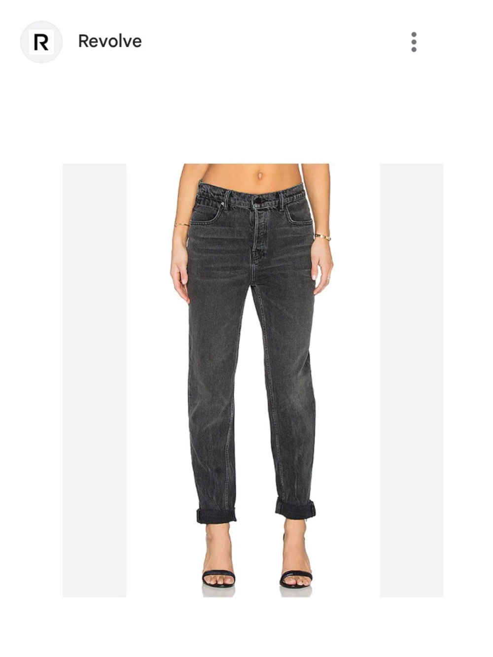 NWT Alexander Wang 003 Boy Fit Jeans Grey Aged Size 27